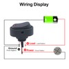 mxuteuk 4pcs 12V 30A Blue LED On-Off Rocker Switch Waterproof