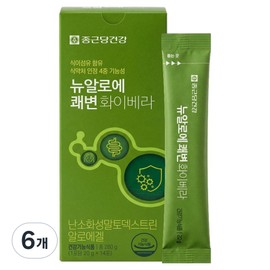 Chong Kun Dang Health New Aloe Kwaebyun Fibera 14 packets, 280g, 6 pcs / 종근당건강 뉴알로에 쾌변 화이베라 14포, 280g, 6개