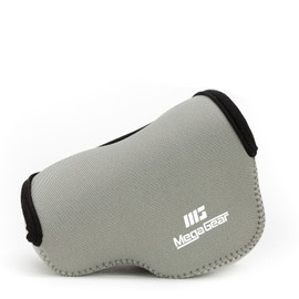 MegaGear ''Ultra Light'' Neoprene Camera Case Bag with Carabiner for Sony NEX-5TL, Sony NEX-5R, Sony NEX-3N with Sony SELP1650, Sony A5000, Sony A5100 16-50mm Lens (Gray)