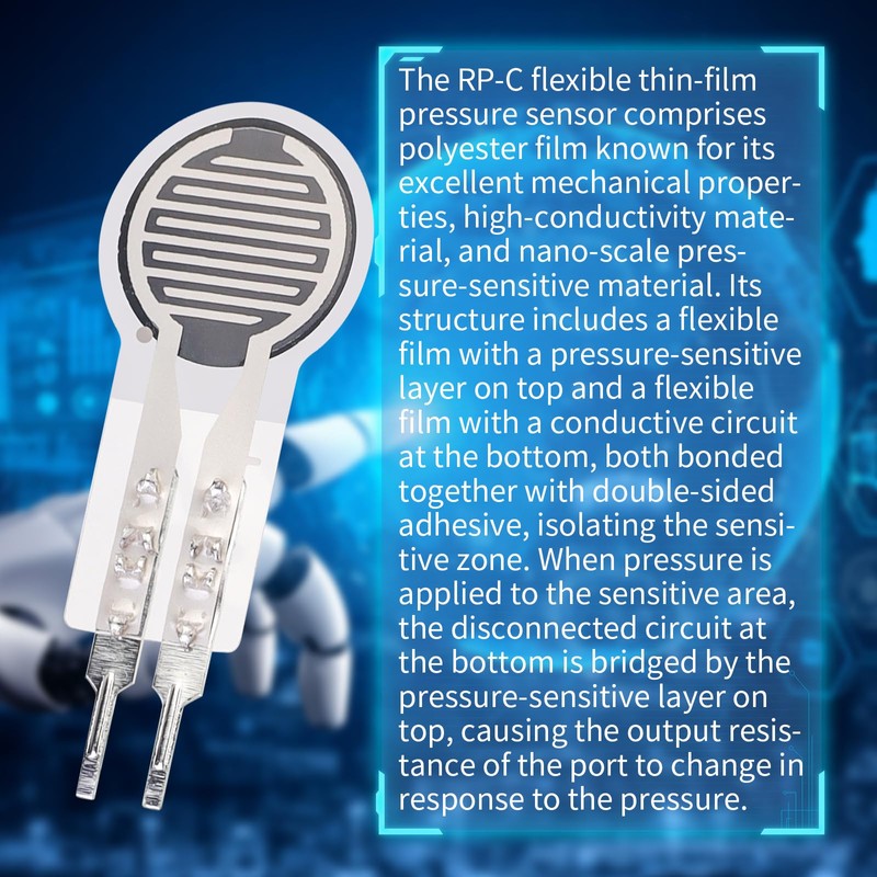 4Pcs Thin Film Pressure Sensor 20g-2Kg High Sensitivity Force Sensitive