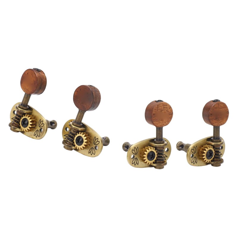 2R2L Ukulele Tuning Peg Metal Rosewood Machine Head Tuners for