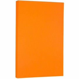 LUXPaper 8.5" x 14" Paper | Legal Size | Mandarin Orange | 80lb. Text | 1,000 Qty