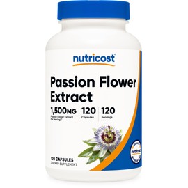 Nutricost Passion Flower Extract (1,500mg Equivalent) 120 Capsules - Gluten Free, Non-GMO, and Vegetarian Friendly