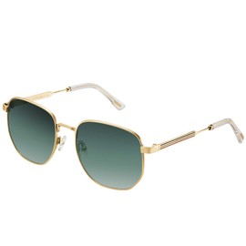 AVAWAY Polarized Sunglasses for Womens Gold Metal Frame Green Lens Stylish Polarized UV Protection Category 3 Sun Shades Sunnies Square