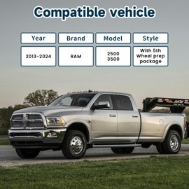 60638 Puck System Gooseneck Hitch Ball Kit, 2-5/16-Inch Ball, Compatible with 2013-2024 Dodge RAM 2500 3500, with 2 Gooseneck Safety Chain Anchors and Carrying Case(38000 lbs GTW/ 9500 lbs VTW)