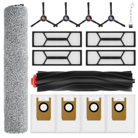 15 Pack Accessories Kit for eufy Robot Vacuum Omni S1 Pro / S1, 1 Rolling Mops, 1 Rolling Brush, 4 Dust Bags, 4 High-Performance Filters, 2 Sets of Side Brushes, 1 Cleaning Brush