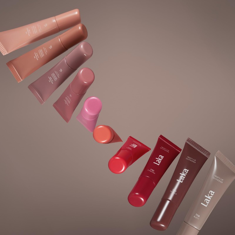 Laka Fruity Lip Glotioner, 10ml/0.33 fl.oz, Lip Gloss with High