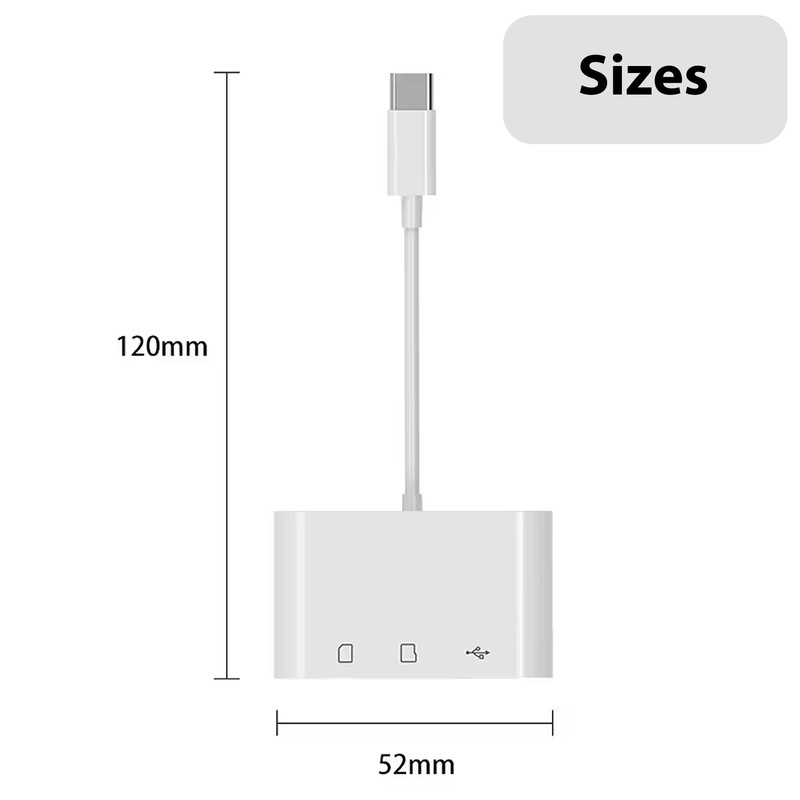 Boulton USB C SD Card Reader - OTG Adapter 3-in-1