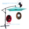 The Fellie 6.5x10 ft Rectangle Patio Umbrella with Solar Lights,