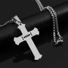 HOFOYA Sports Athletes Cross Pendant Necklace with Inspiring Bible Quote