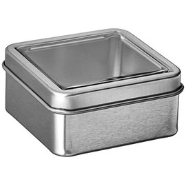Fashioncraft Clear Top Mint Tin Favors, Silver