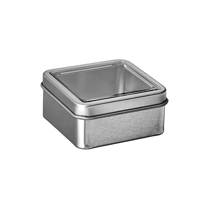 Fashioncraft Clear Top Mint Tin Favors, Silver