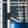 Rainwater Collector, 100 mm Downpipe, with Telescopic Hose, Frost-Proof, Water