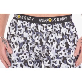 Norfolk and Way Mens Pack of 2 Lounge Shorts | All Over Print Design | Cotton Lounge Wear | Mens Sizes S - 2XL (Large)