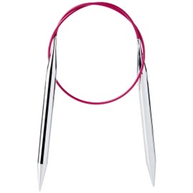 KnitPro 60 cm x 9 mm Nova Fixed Circular Needles, Silver