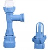 Blue Waterbed Mattress Faucet Adapter for Fill and Drain Pump