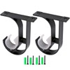 Aluminum Alloy Curtain Rod Bracket, Holder - Mounted on the