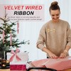 PATIKIL 2.5 Inch x 10 Yards Velvet Wired Ribbon, Metallic
