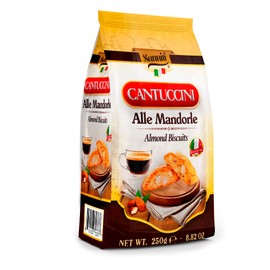 Sanniti Cantuccini Almond Biscuits | Traditional Italian Cookies with Almonds | Product of Italy, 8.8 oz (250g) (Pack of 3)