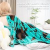 Turquoise Blanket Small Cyan Blue Throw Blanket Warm Green Fleece