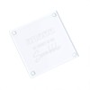 "Fifty Is Only 14 In Scrabble" Engraved Glass Coaster -