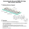 LEDGUHON 100Pcs 0.2W 3528 Pink SMD LED Diode Lights Chips