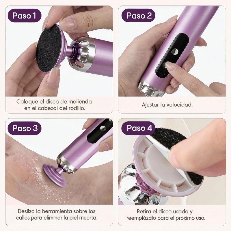 KTMOUW Lima Electrica Pedicure para Pies 3 en 1 Lima