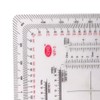 Vctitil Coordinate Scale Map Reading and Protractor,Acrylic Square Measuring Ruler