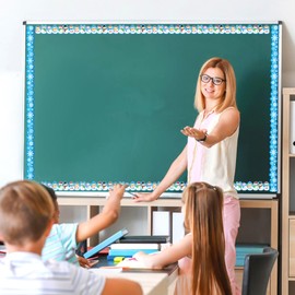 Winter Bulletin Border 78.7FT Snowflake Bulletin Board Decorations Snowman Wave Trim Borders Winter Holiday Borders Decorations for School Classroom Chalkboard Office Home Christmas Party Supplies