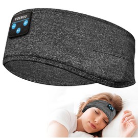 Voerou - Auriculares para dormir, diadema Bluetooth, auriculares para dormir con altavoces ultrafinos para dormir de lado, diadema para dormir, correr, entrenamiento, viajes, yoga, insomnio, meditación