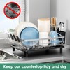 MOUKABAL Dish Drying Rack - Stainless Steel Dish Rack, Dish