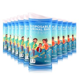 Disposable Urine Bags, 12 Pee Bags for Travel for Women, Portable Urinal for Women and Men, 900ML Emergency Toilet for Car and Vomit Bags Disposable, Camping Essentials Travel Toilet for Adult, Kids