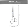 Minkissy 2pcs Left-handed Barber Scissors Flat Teeth 6 Inches Stainless