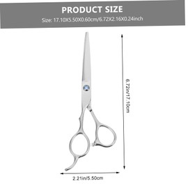 Minkissy 2pcs Left-handed Barber Scissors Flat Teeth 6 Inches Stainless Steel Lefty Hair Cutting