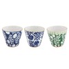 Mud Pie Indigo Small Pot, White Floral, 4" H x