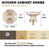 HIEMEY 4 Pack Glass Cabinet Knobs and Pulls,Octagon Champagne Crystal