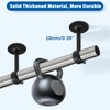 Mooche 4PCS Ceiling Curtain Rod Holder, Adjustable for 1" -