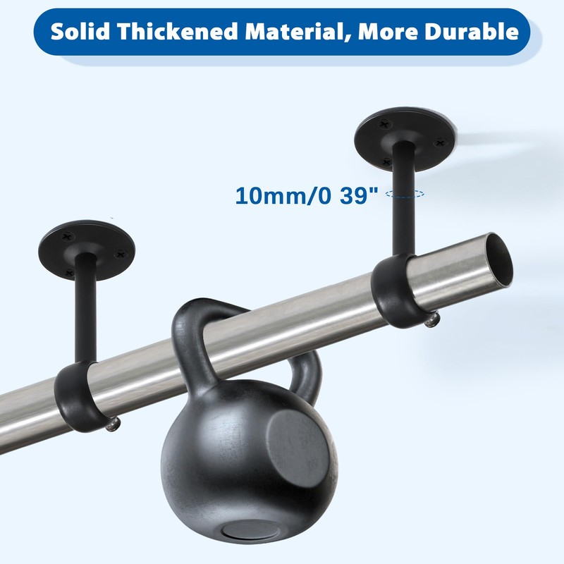 Mooche 4PCS Ceiling Curtain Rod Holder, Adjustable for 1" -