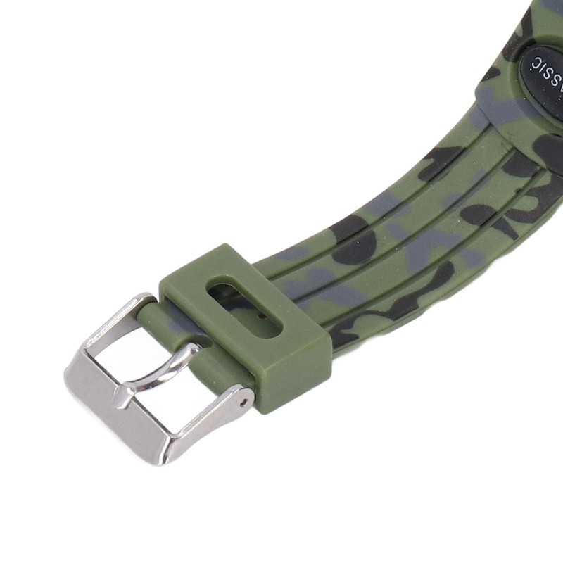 Camouflage Green Kids Watch 7 Colors LED 50M Waterproof Digital