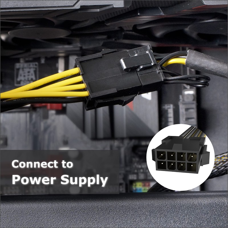 AKASA 12V ATX 8 Pin to 6+2 Pin PCIe Cable