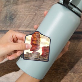 Die Cut Sticker Chiricahua National Monument, Arizona, Pinnacle Balanced Rock, Contour Vinyl Sticker 3 to 6 inches, (Waterproof Decal for Cars, Water Bottles, Laptops, Coolers), Large