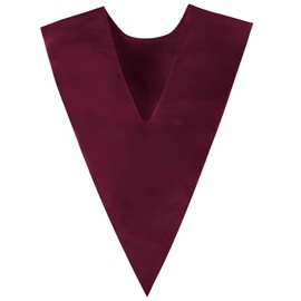 IvyRobes Unisex One-Color V Shape Choir Stole With Cross Maroon