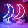JYWJ Moon Neon Sign with Holder Base,USB or 3-AA Battery