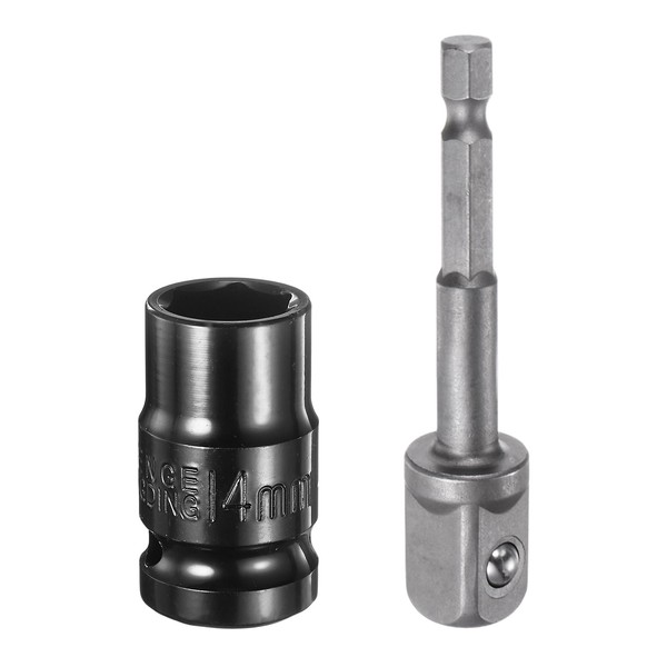 HARFINGTON Deep 6-Point Impact Socket 1/2" Drive 14mm Metric Socket