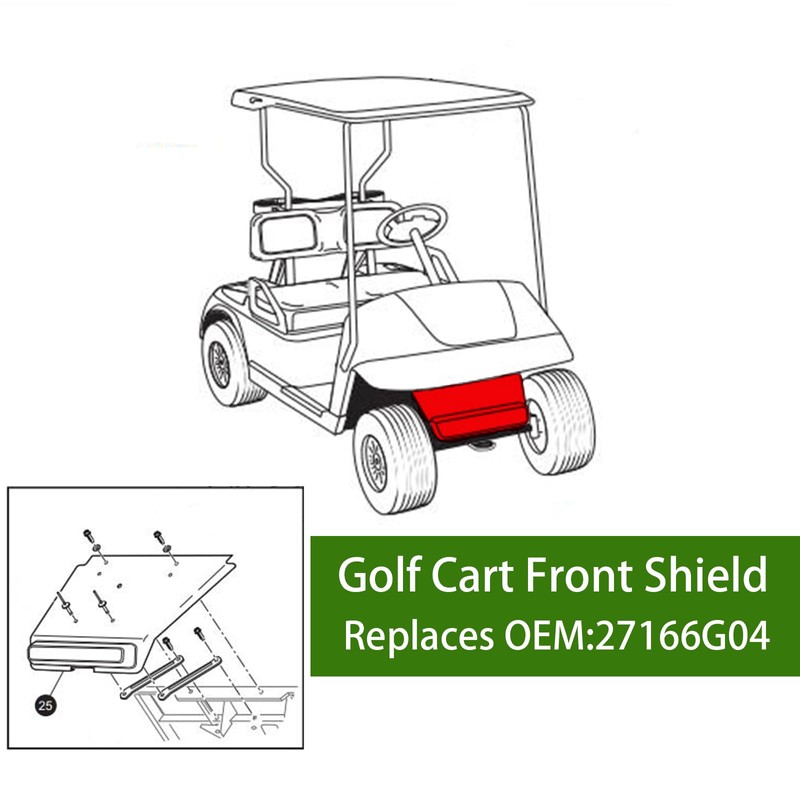 HEOHOU Golf Cart Front Shield for EZGO TXT,Golf Cart Front