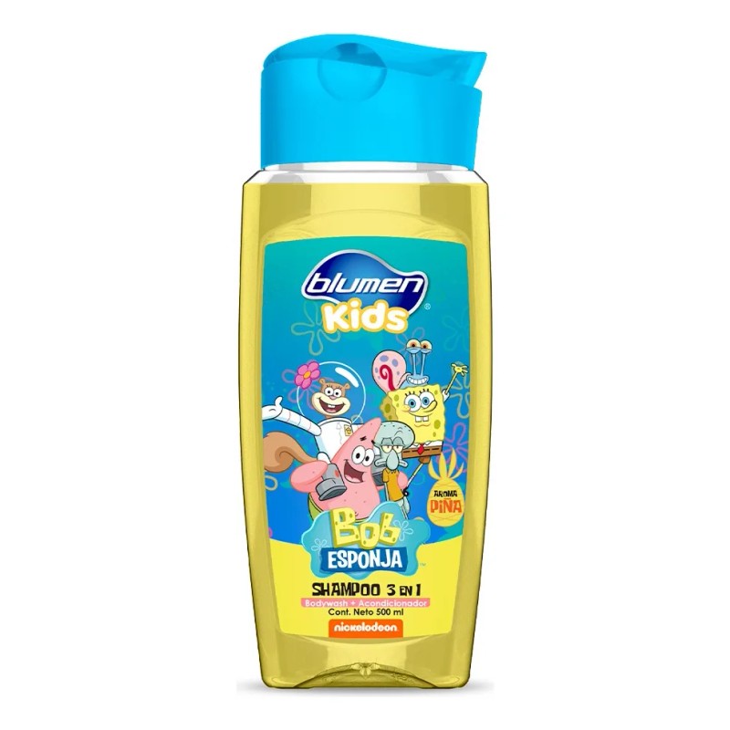 BLUMEN KIDS Shampoo Infantil 3 en 1 Bob Esponja Pia