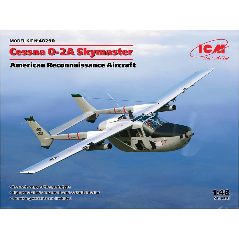 ICM ICM48290 1:48-Cessna O-2A Skymaster (Recon.)
