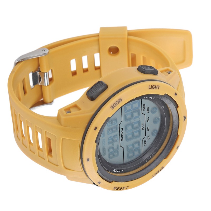 Men Sport Digital Chronograph Rubber Strap Watch Waterproof Outdoor Sporty