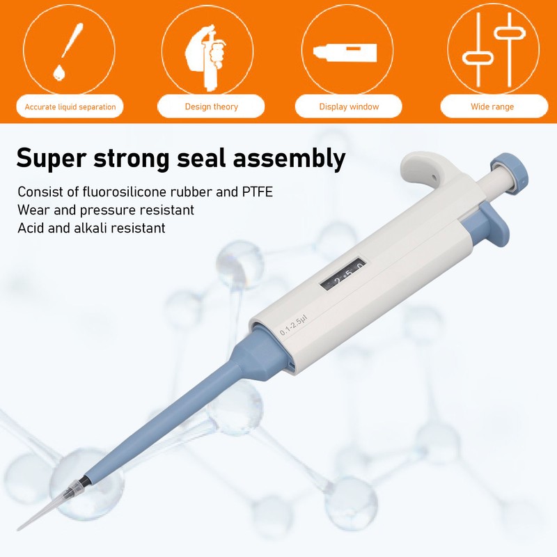 Lab Micropipette 0.1‑2.5ul Adjustable Volume Single Channel Pipettor Instruments Equipment