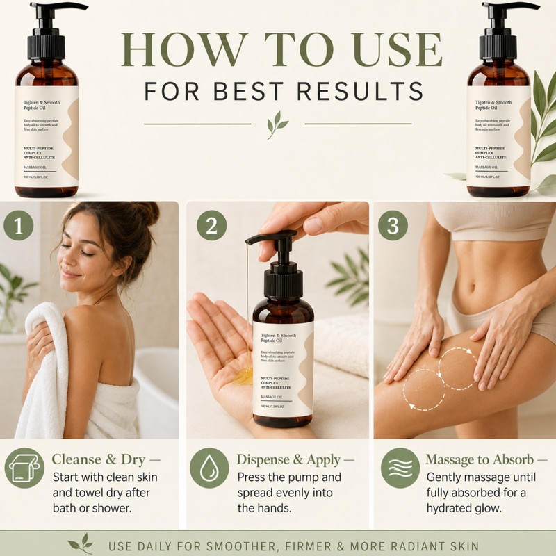 Body Multi Peptide Body Oil, Body Oil for Saggy Skin,